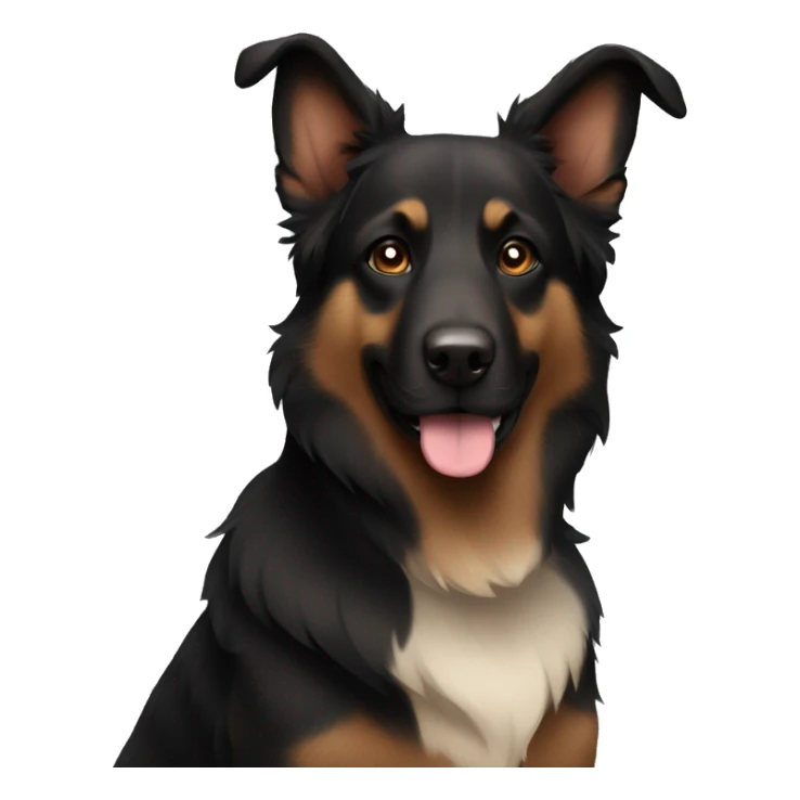 Black and brown shepherd dog sticker