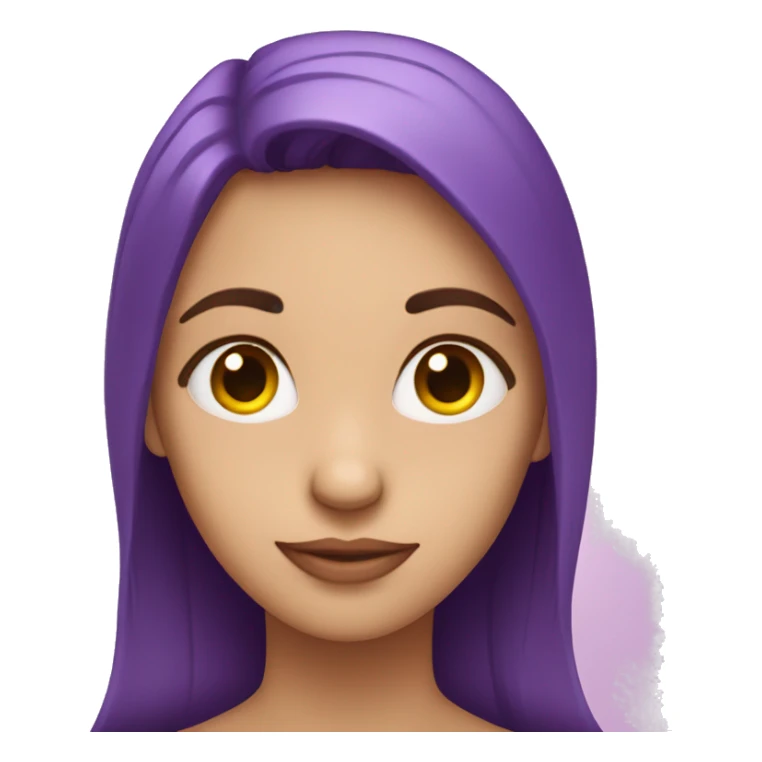 face in love with purple hearts sticker