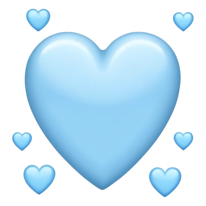 Baby blue hearts sticker