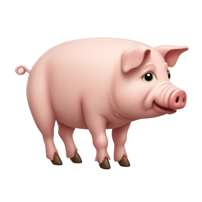 pig full body stands sticker