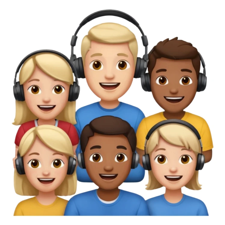 people online in a call laughing sticker