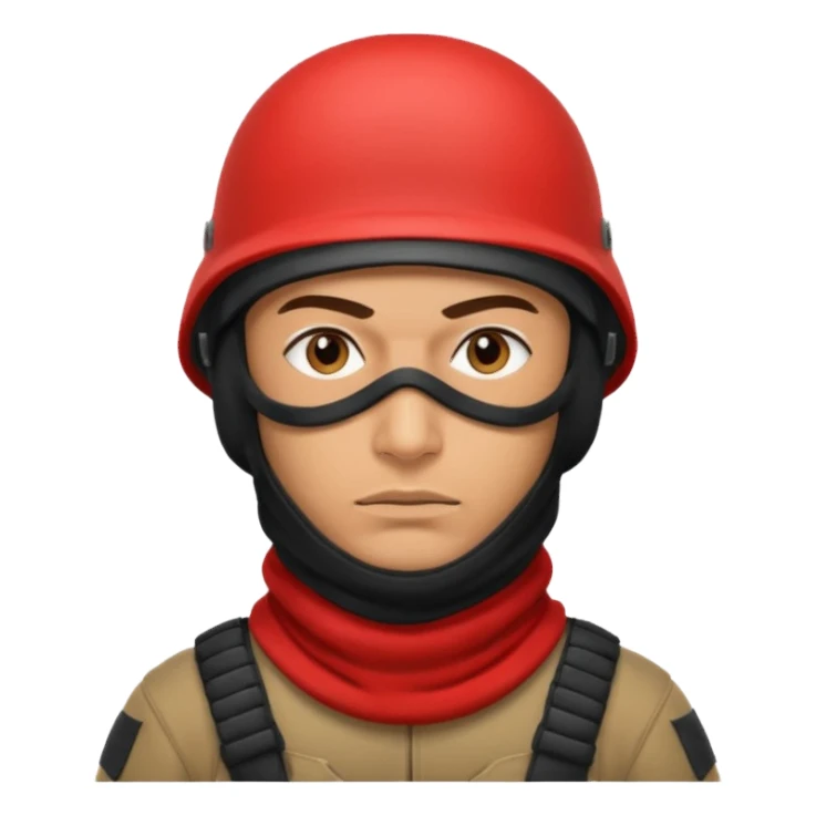 
Iraqi man soldier in helmet and balaclava sticker