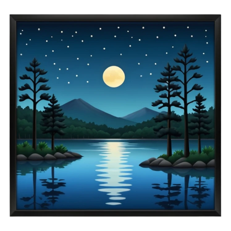 arkansas lake in the night sticker