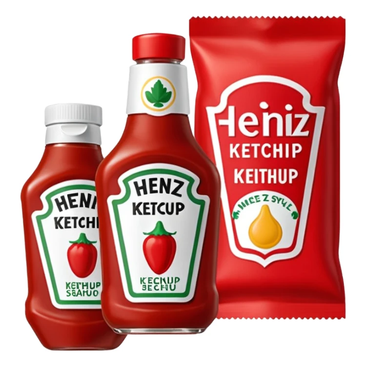 One Heinz Ketchup Sachets 10ml sticker
