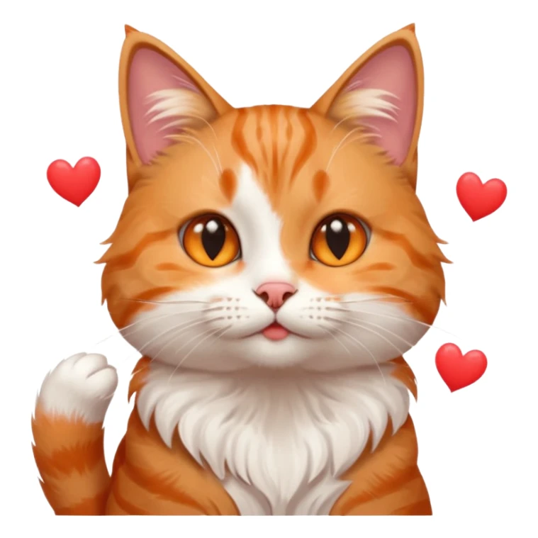 O pisica trimite pupici cu inimioare Sorinei sticker