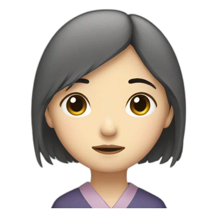 sad Japanese woman sticker