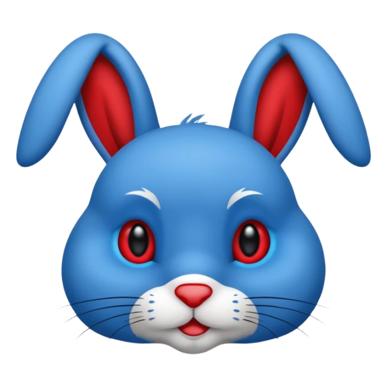 Un lapin extrêmement terrifiant bleu et noir  sticker
