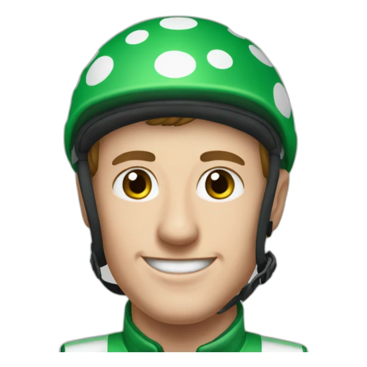 paul townend green polka dot jockey sticker