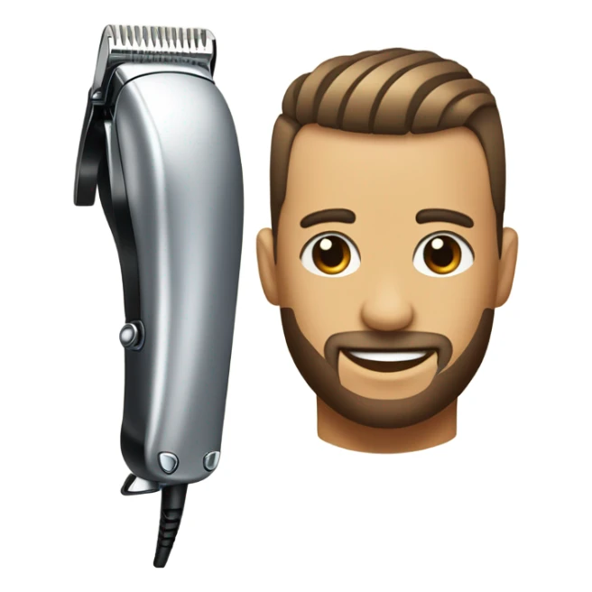 Pair of hair clippers given a fade haircut sticker