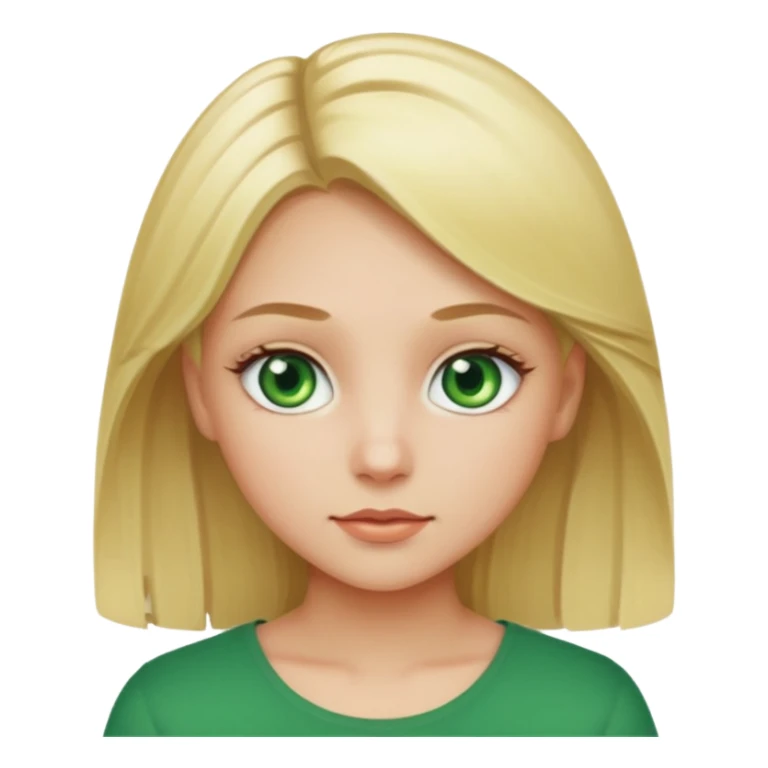 Girl blonde Green eyes sticker
