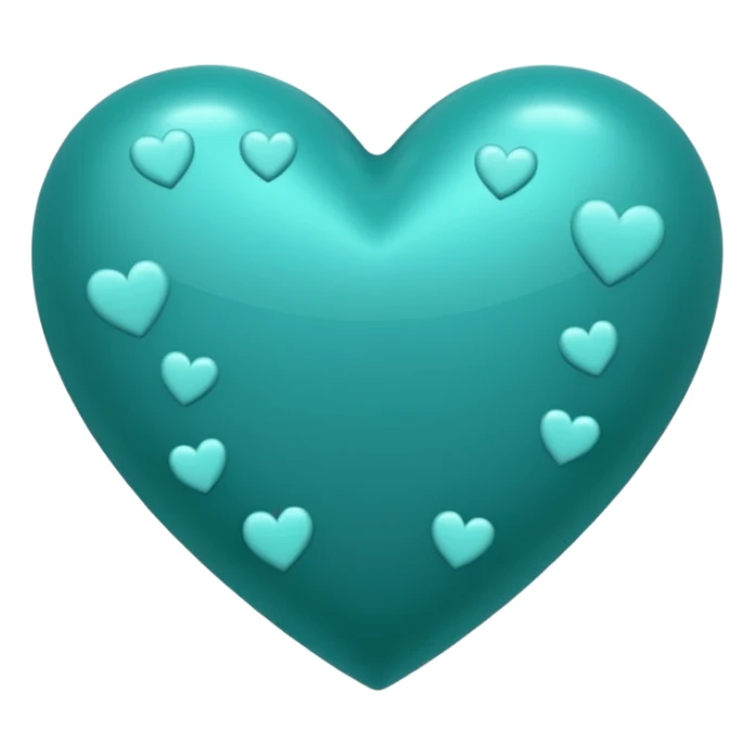 Teal heart with little hearts and Alana wording sticker