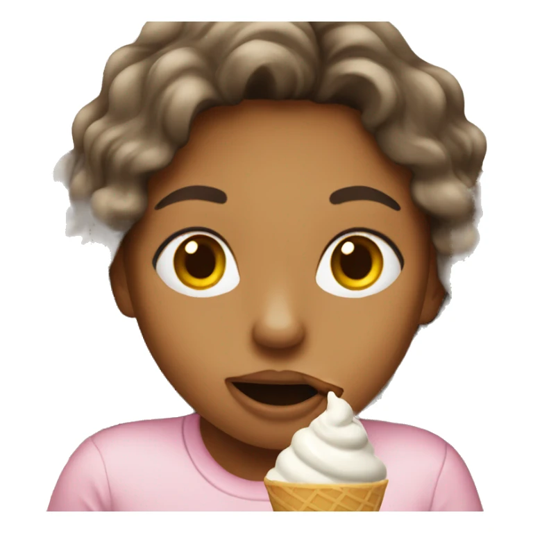 girl eating icecream  sticker