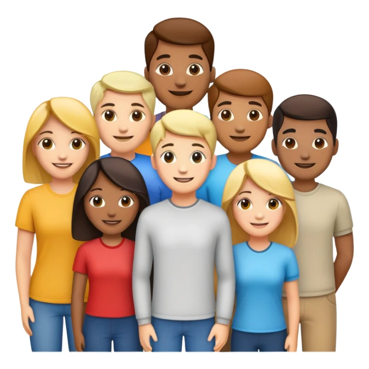 Group of diverse people standing together in unity sticker