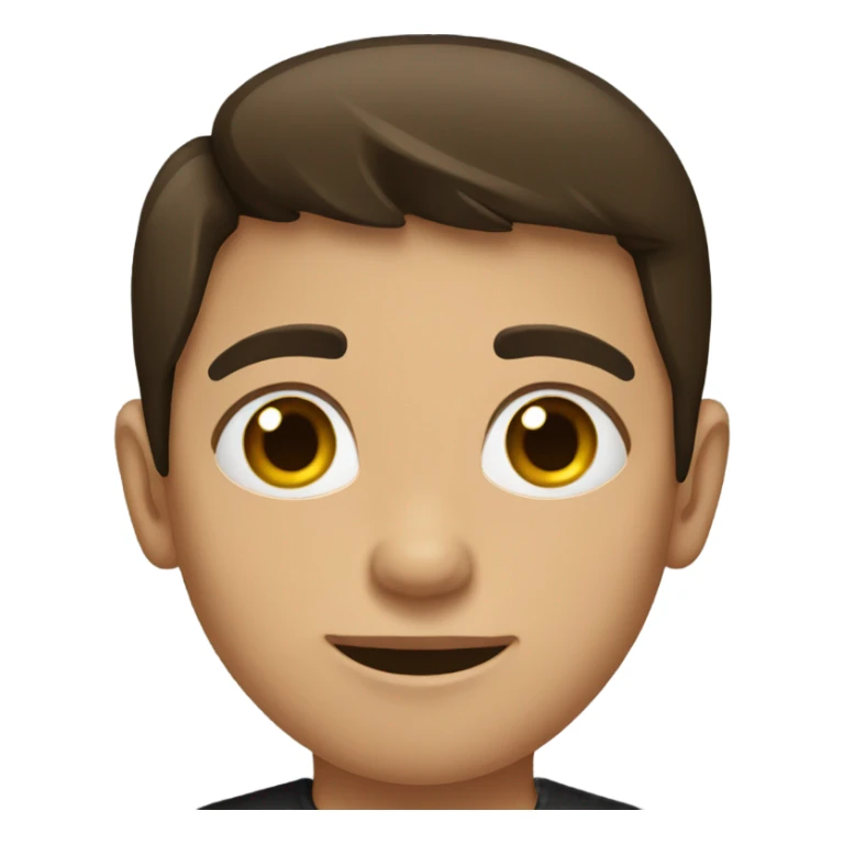 Brunette boy in black shirt sticker