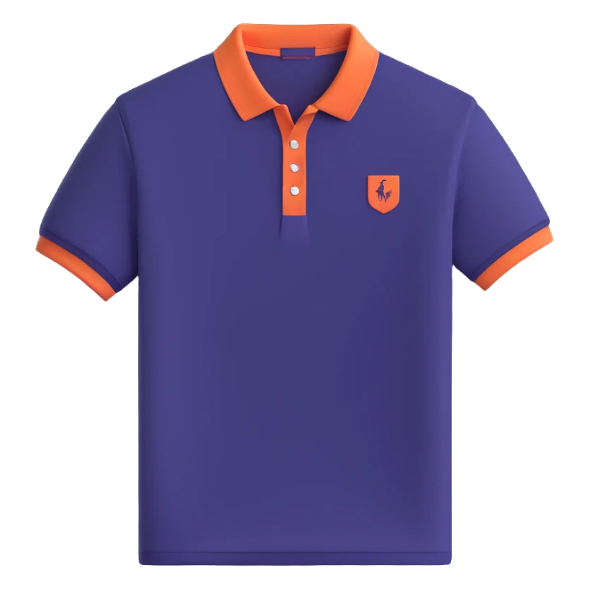 A short-sleeved polo shirt in a ribbed texture, front view sticker