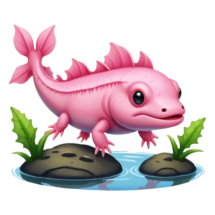 genra la imagen de un ajolote sticker