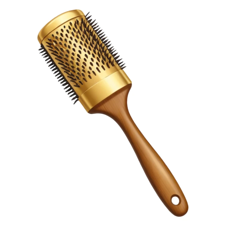 golden hair brush sticker