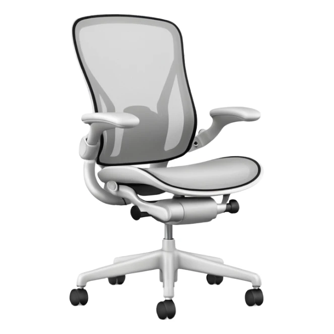 white sayl herman miller ergonomic chair sticker