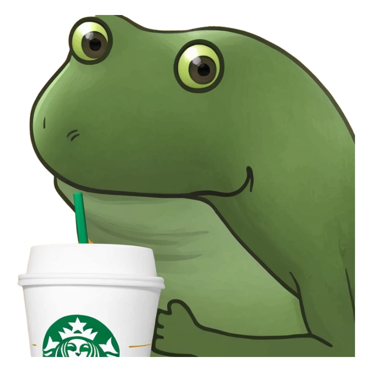 Matcha Latte in a Starbucks cup sticker