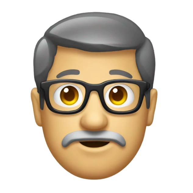 informatico moreno GORDO con lentes sticker