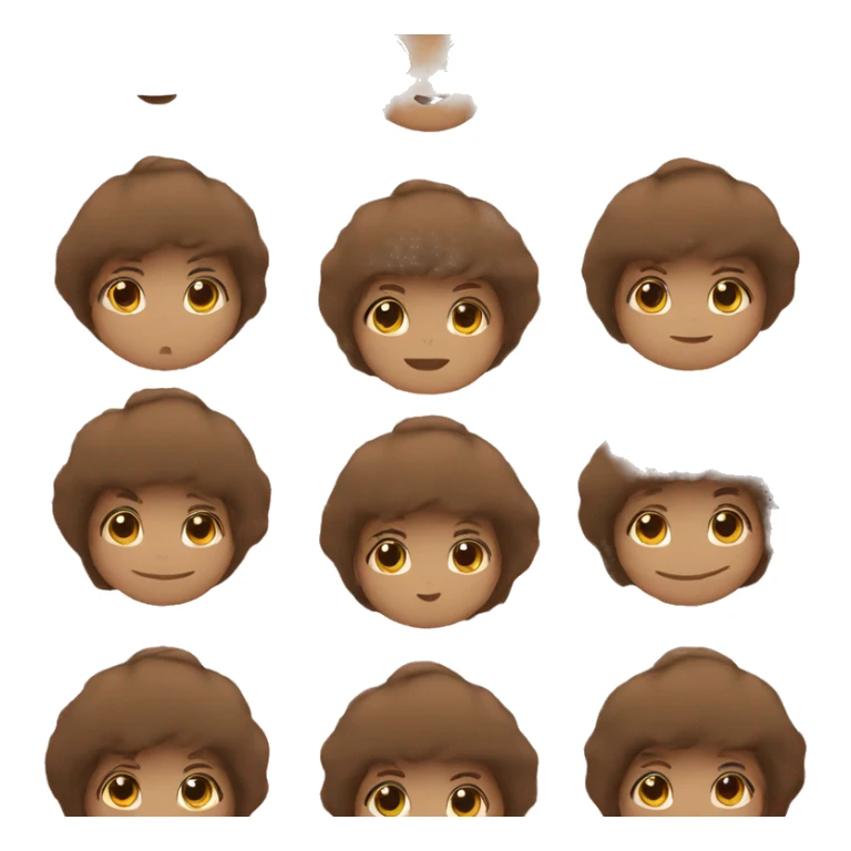 brown hair sticking out in the face with ushanka sticker