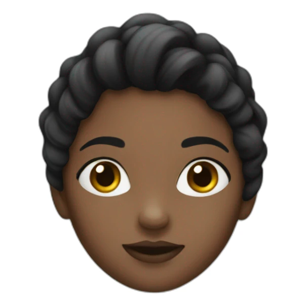 girl with black maska and free hair sticker