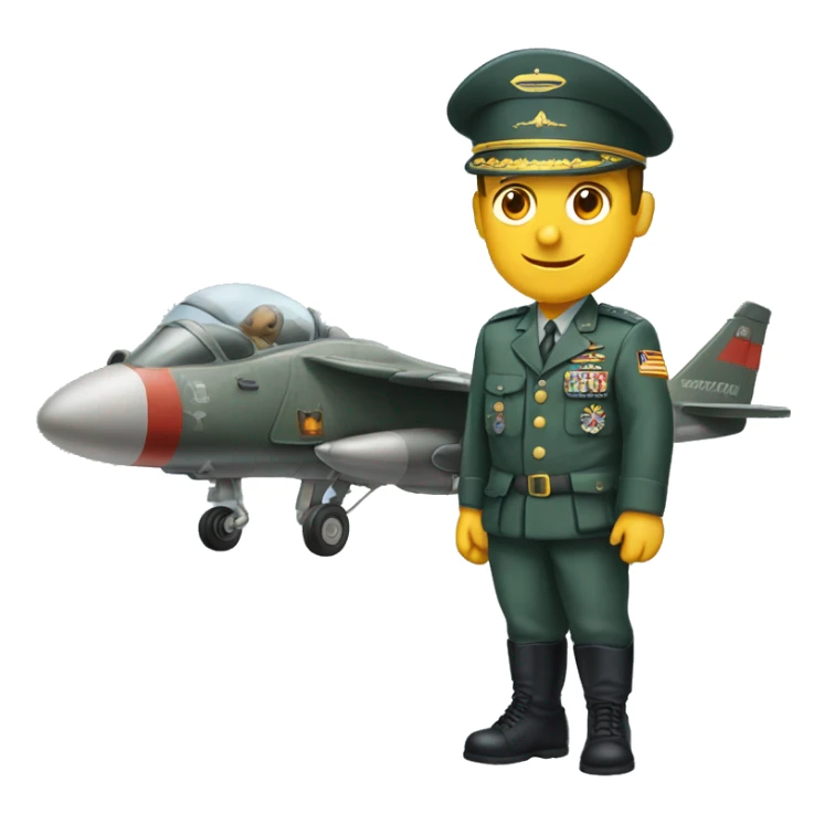 Militar del aire saludando sticker