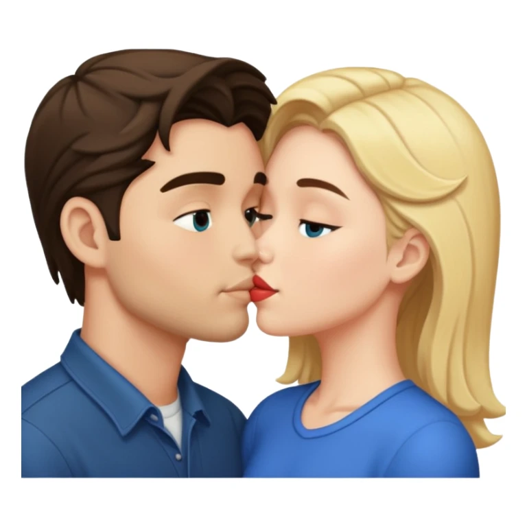 Micah and Jenny kissing sticker