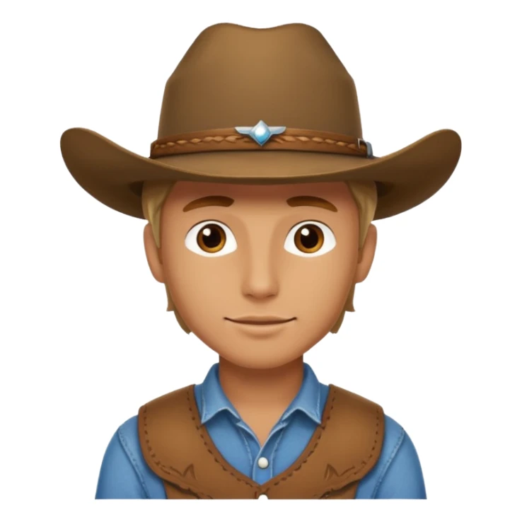 Cara de un vaquero guapo joven  sticker