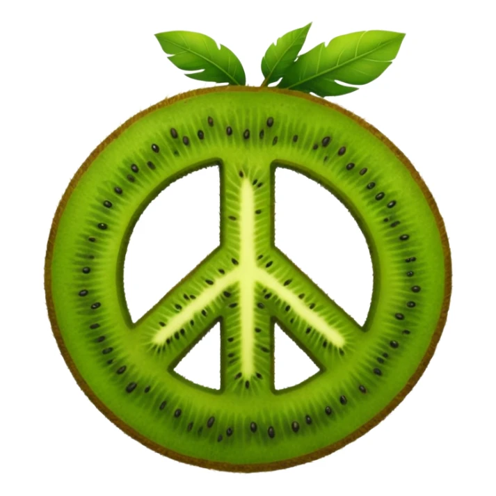 Peace sign hand emoji but its kiwi skin sticker