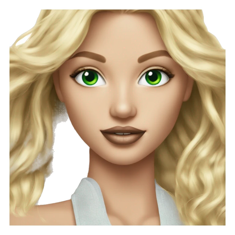 Realistic victoria secret model blonde green eyes  sticker