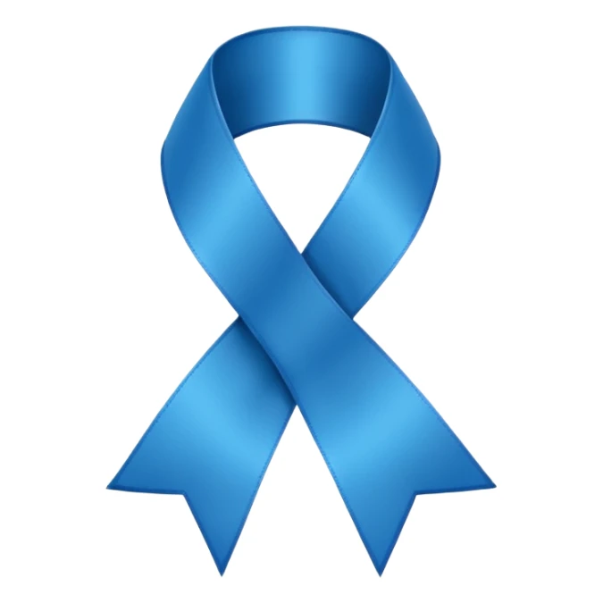 blue ribbon symbolizing mental health awareness, modern, easy to recognize sticker