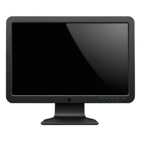 black monitor sticker