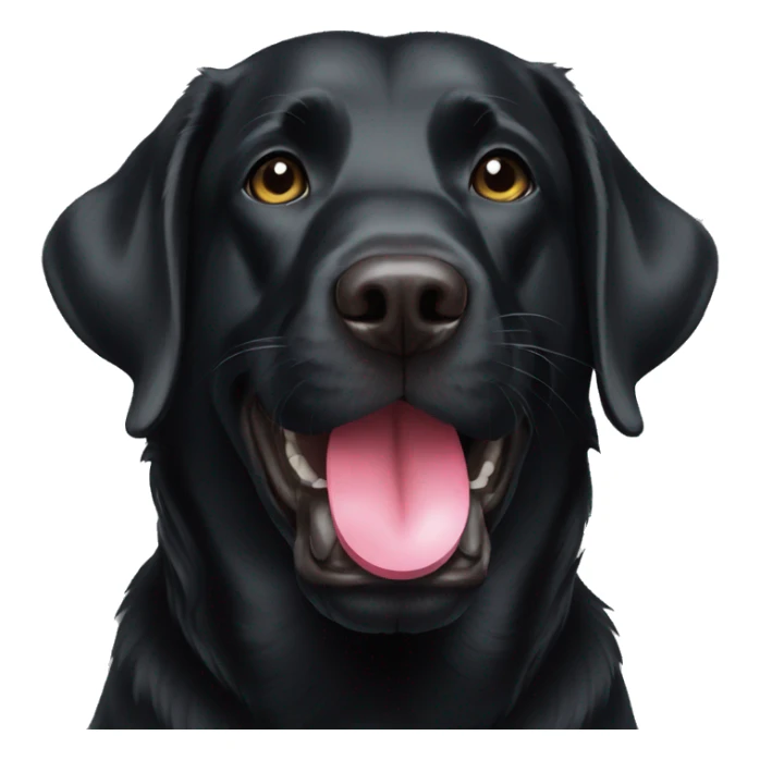 black labrador with ball in mouth sticker