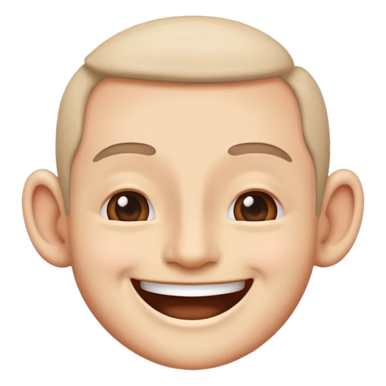 Smiling ear to ear sticker