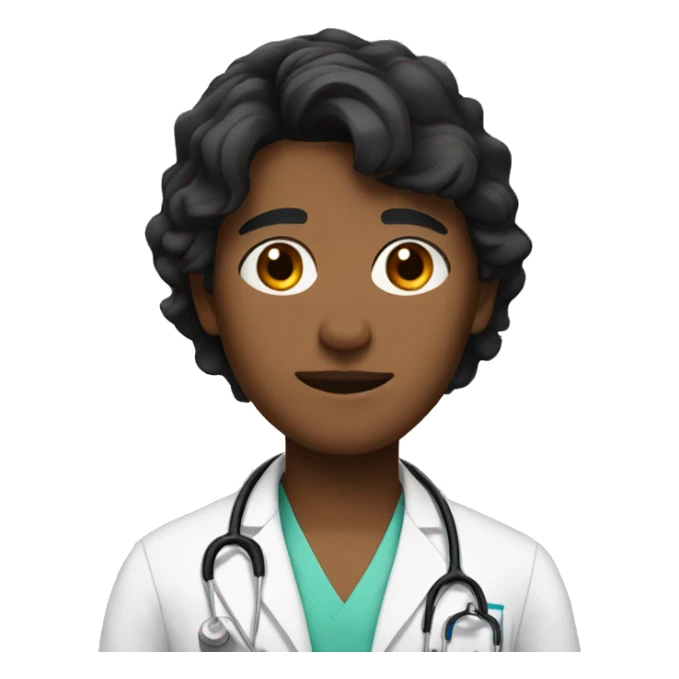 Doctor with short black hair and brown skin sticker