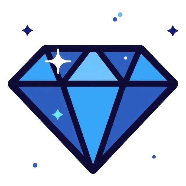 sparkling blue sapphire gem sticker