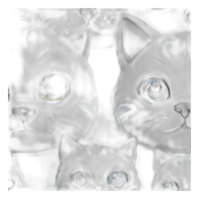 white dark and grey cat and blue eye head ball-shaped sticker