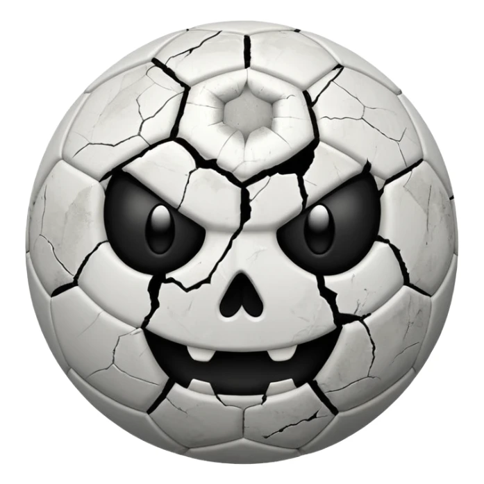 BALON DE FUTBOL CON CARAS TERROR sticker