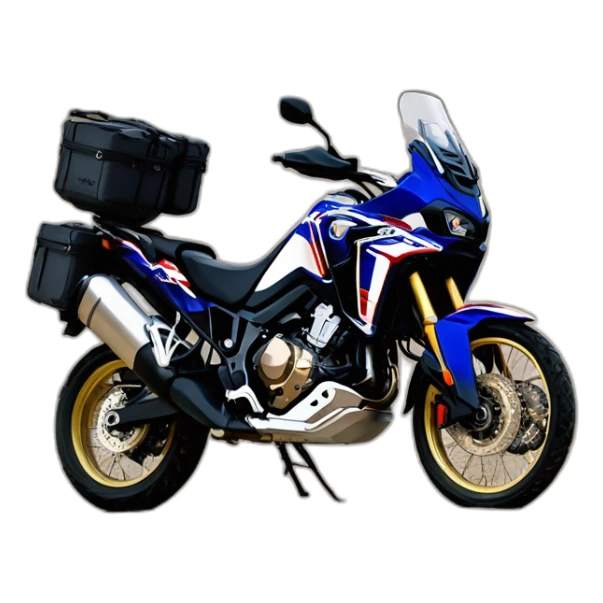 Honda africa twin color negro conduce pareja sticker