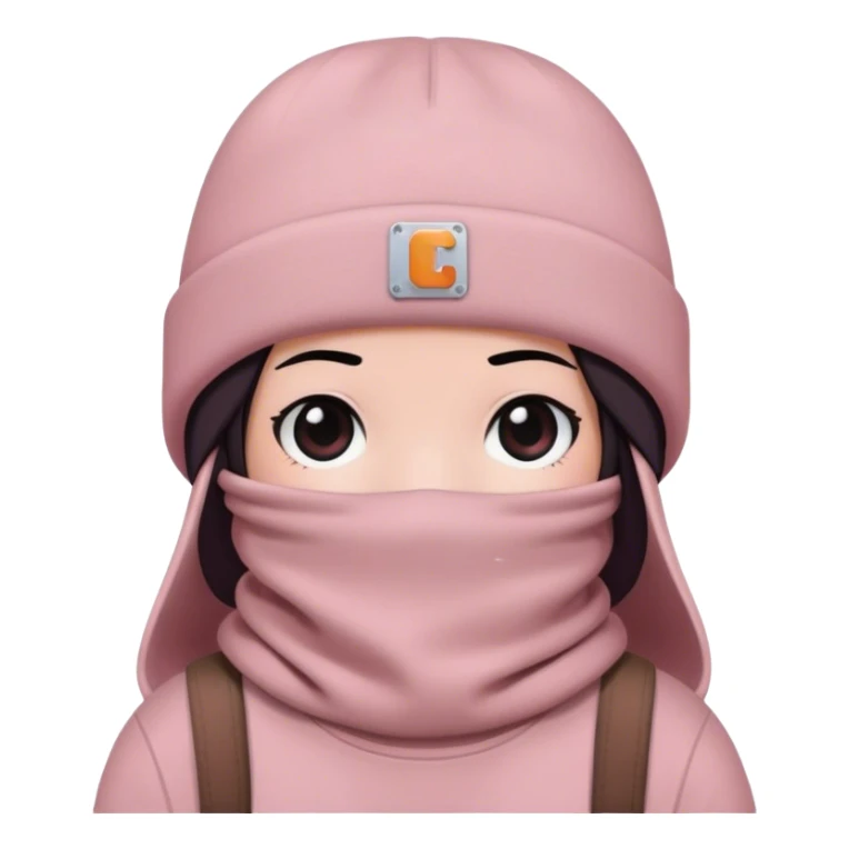 A Carhartt beanie hat in dusty pink colour just hat no face sticker