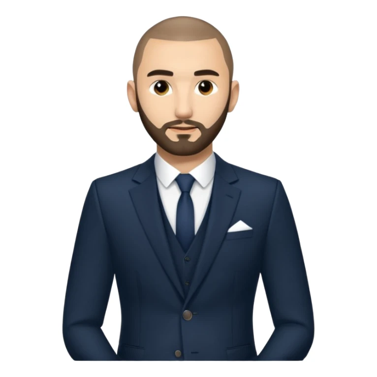 karim benzema, light skinned, wearing suit sticker