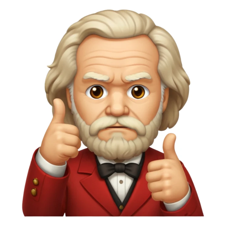 karl marx giving a thumbs down emoji sticker