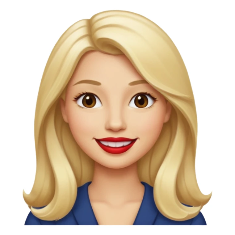 women ios emoji blonde long hair sticker