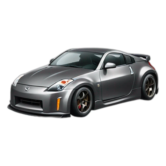 Grey Nissan 350z drifting sticker