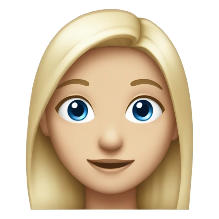 smiling girl with blue eyes sticker