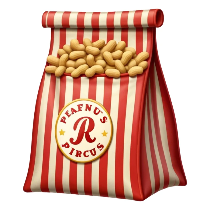 Bag of peanuts at the circus sticker
