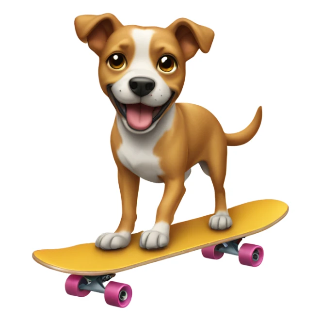 a dog on a skateboard  sticker