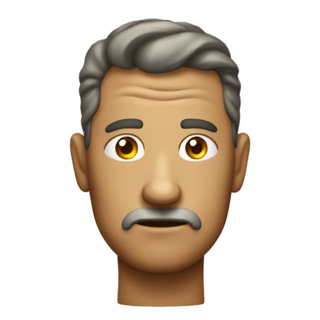 Emoji qui rigole avec un point d'interrogation sur sa tete sticker