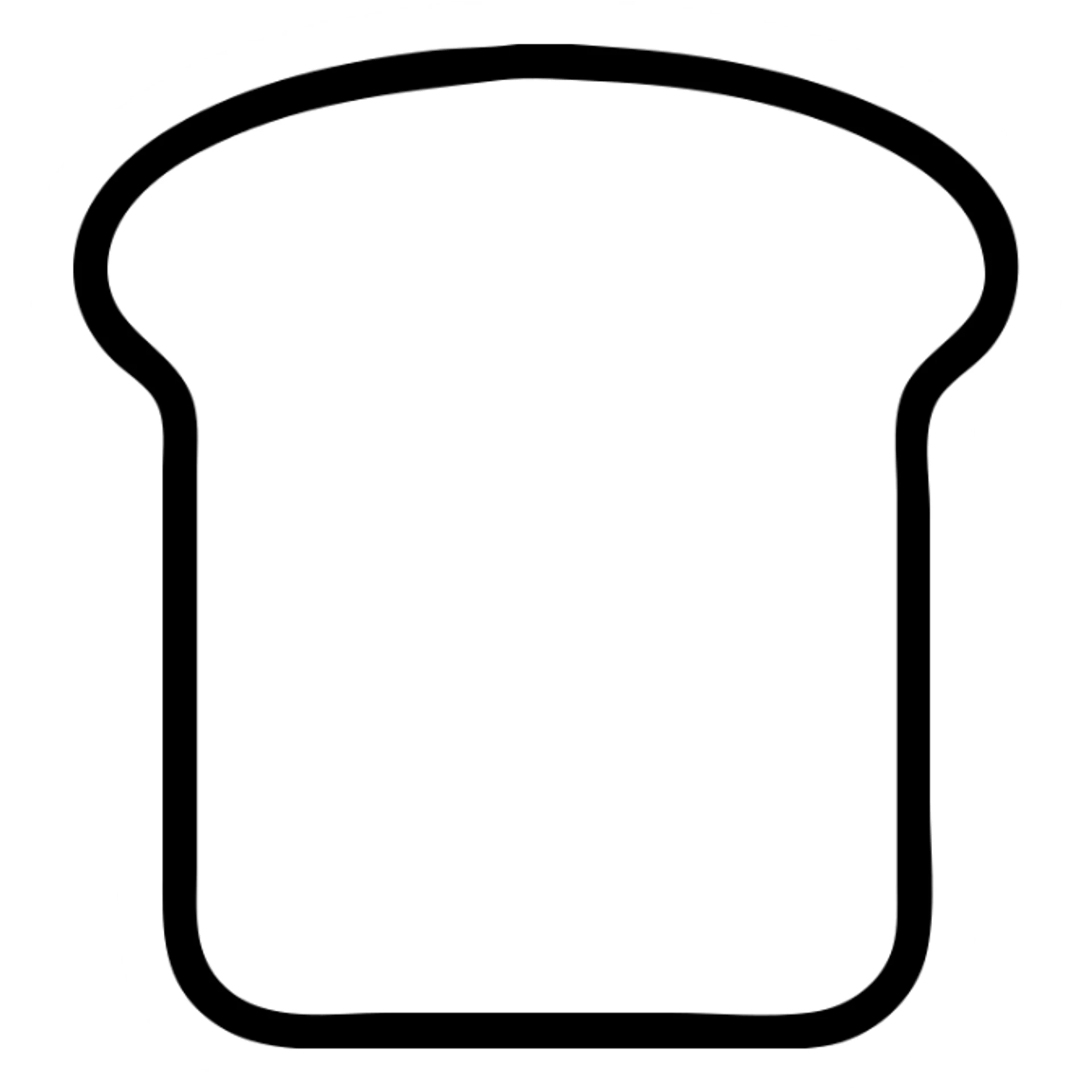 grey colored toast, stylized sticker